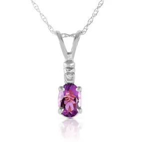 0.46 Carat 14K Solid White Gold Swift Moment Amethyst Diamond Necklace