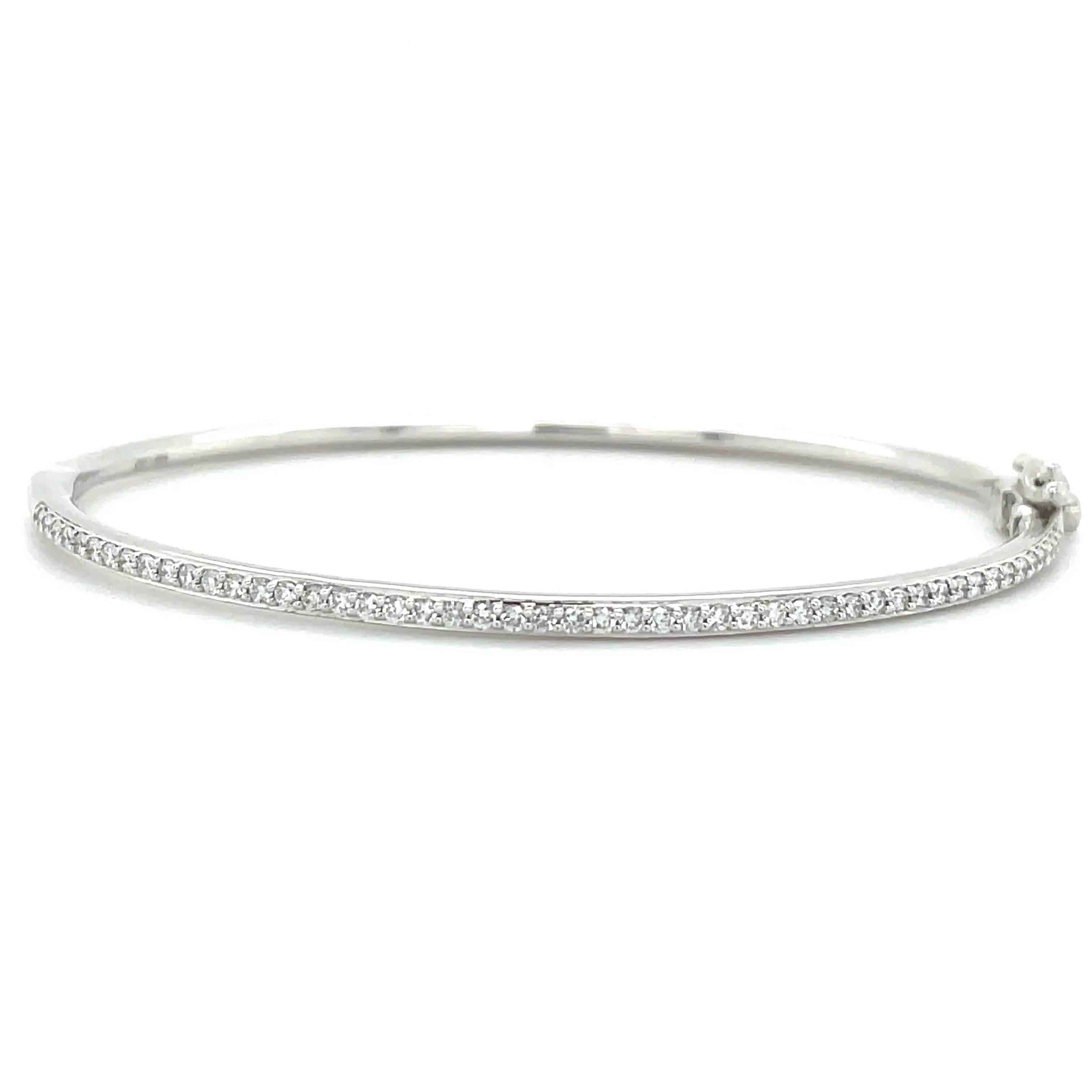 14ct White Gold 0.60ct Laboratory Grown Diamond Bangle