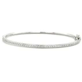 14ct White Gold 0.60ct Laboratory Grown Diamond Bangle