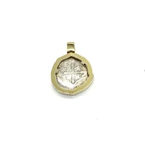 14k Framed Atocha 8 Reale Coin Pendant