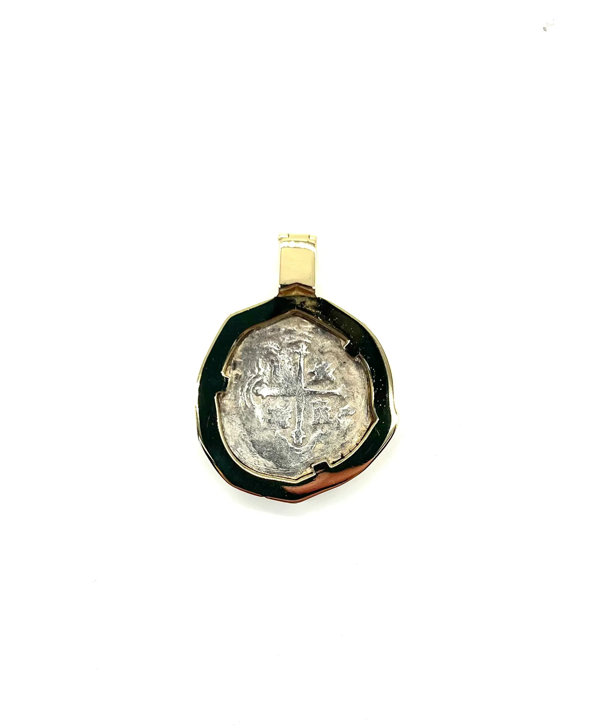 14k Framed Atocha 8 Reale Coin Pendant