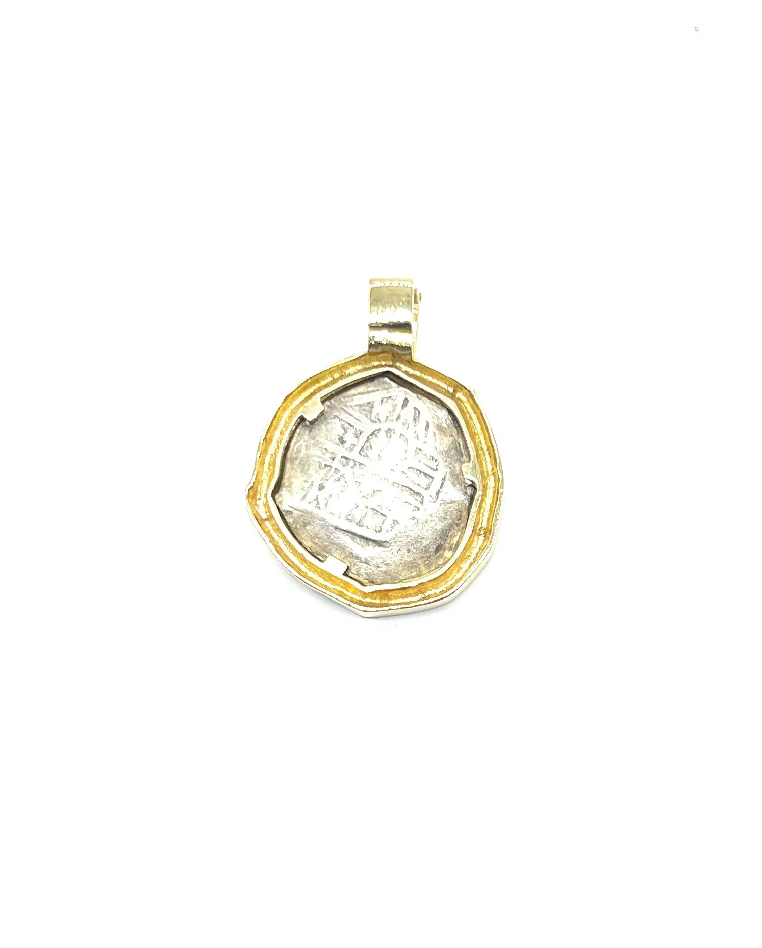 14k Framed Atocha 8 Reale Coin Pendant