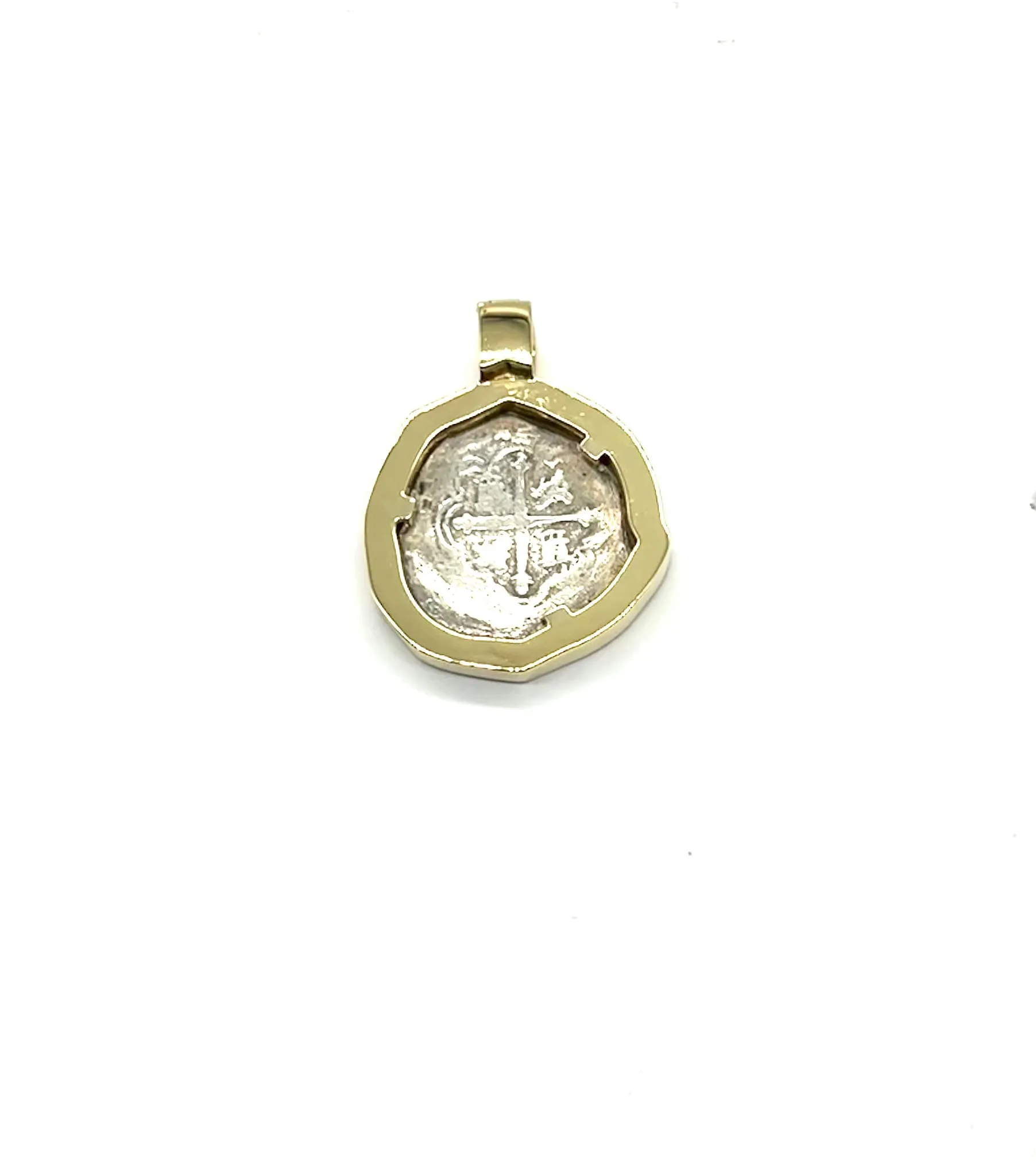 14k Framed Atocha 8 Reale Coin Pendant