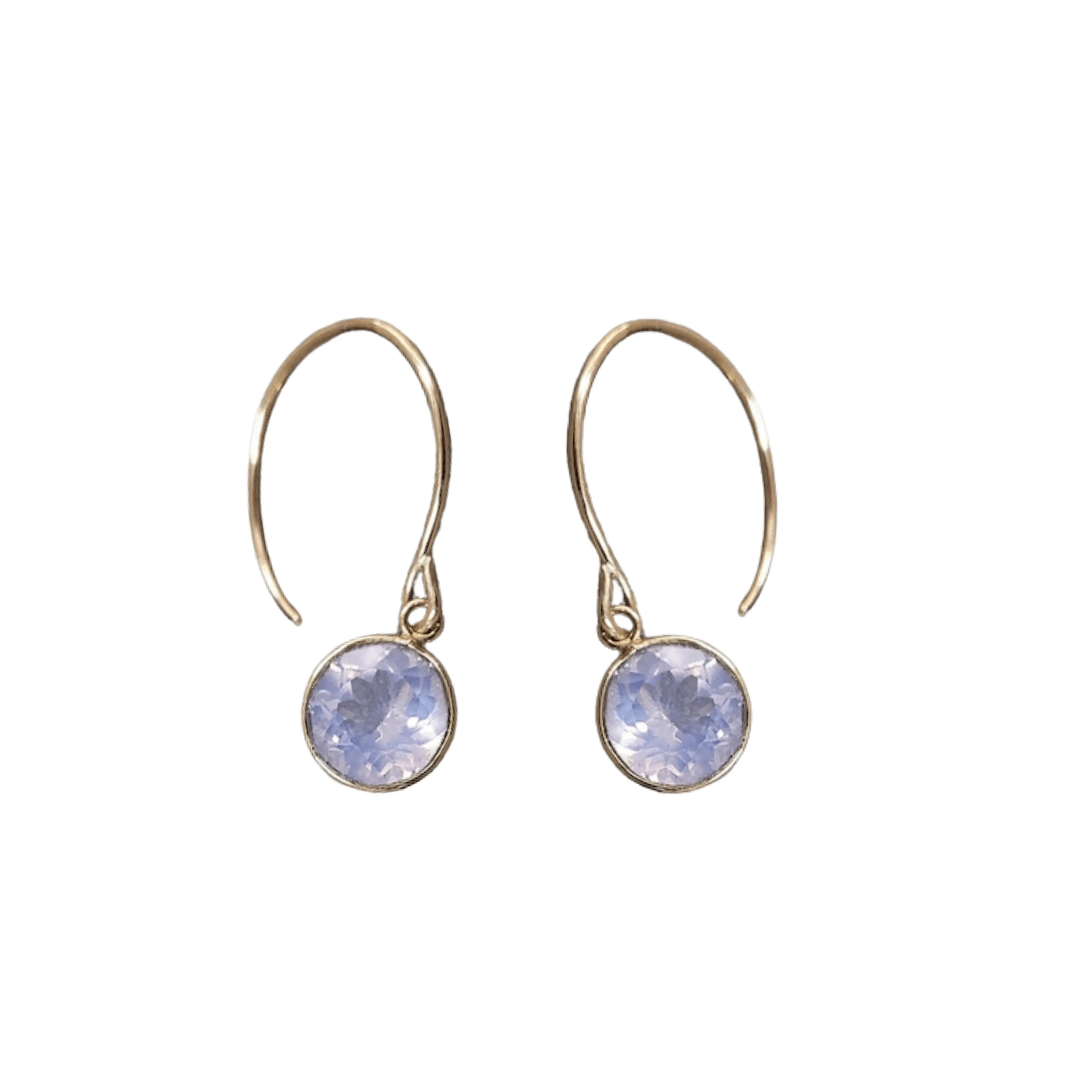 14k Gold Lavender Quartz Everyday Dangle Earrings