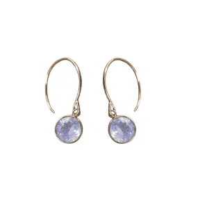 14k Gold Lavender Quartz Everyday Dangle Earrings
