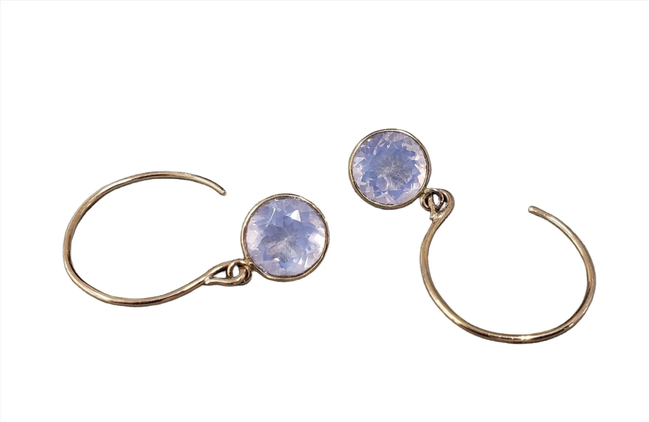 14k Gold Lavender Quartz Everyday Dangle Earrings