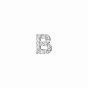 14k Skinny B Charm (white)