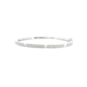14K White Gold - Bangle Bracelet - J37460