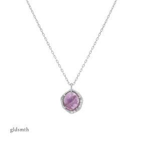 14k White Gold Madeline Amethyst Necklace