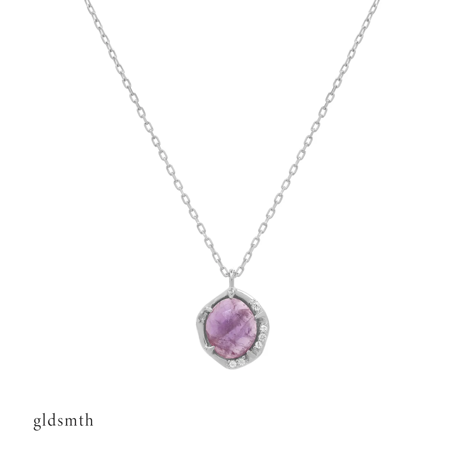 14k White Gold Madeline Amethyst Necklace