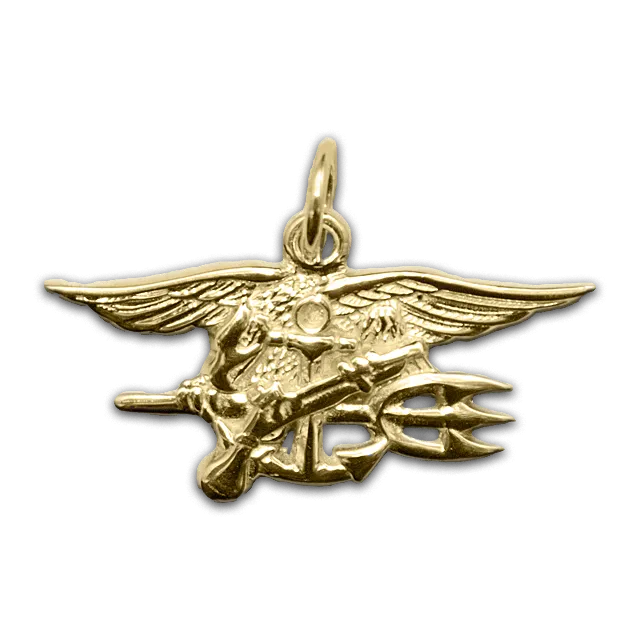 14K Yellow Gold Trident Pendant