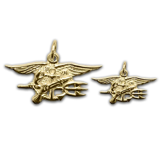14K Yellow Gold Trident Pendant