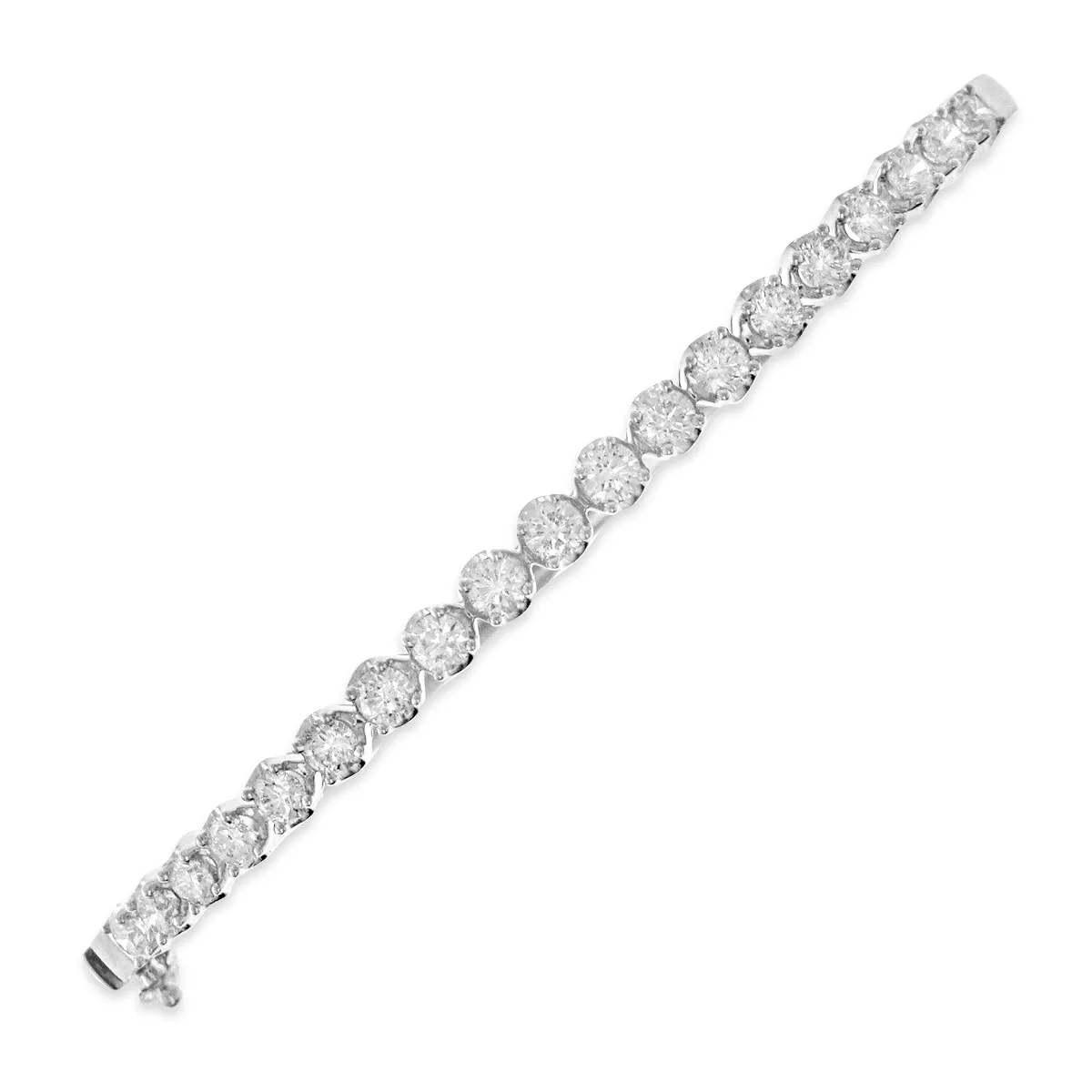 1.73ct t.w. Round Brilliant Cut Diamond Prong Set Bangle