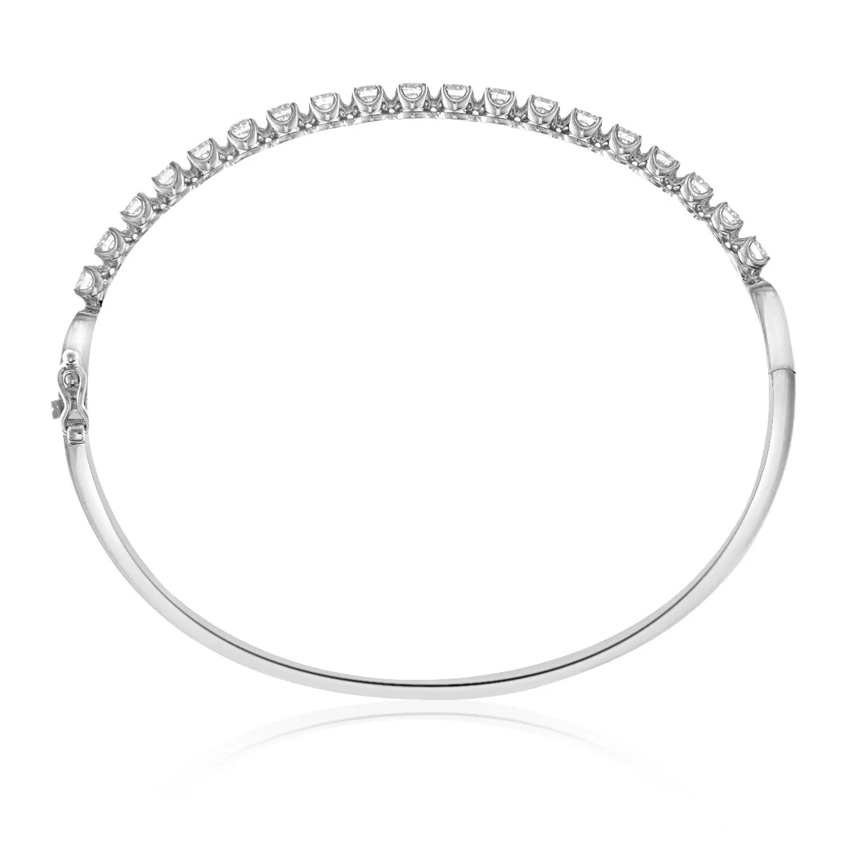 1.73ct t.w. Round Brilliant Cut Diamond Prong Set Bangle