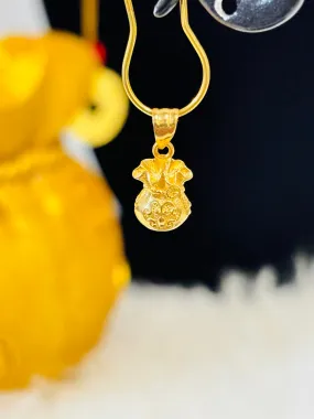 18K Gold Money Bag Pendant