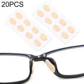 20 PCS Glasses Nose Strip Soft EVA Sponge Nose Mat Comfortable No Pressure Mark Does Not Remove Makeup Anti-Height Eye Frame Nose(Skin Color  1.0mm)