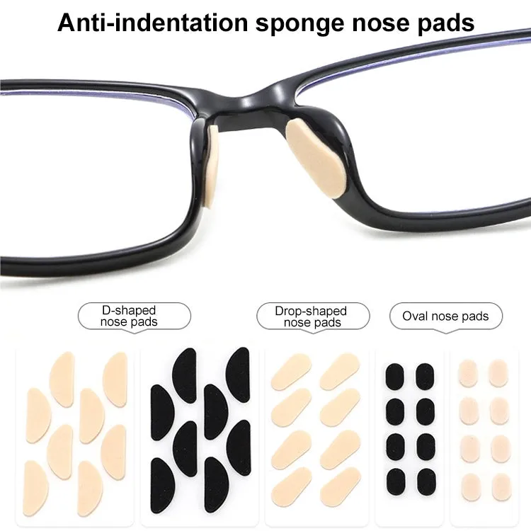 20 PCS Glasses Nose Strip Soft EVA Sponge Nose Mat Comfortable No Pressure Mark Does Not Remove Makeup Anti-Height Eye Frame Nose(Skin Color  1.0mm)