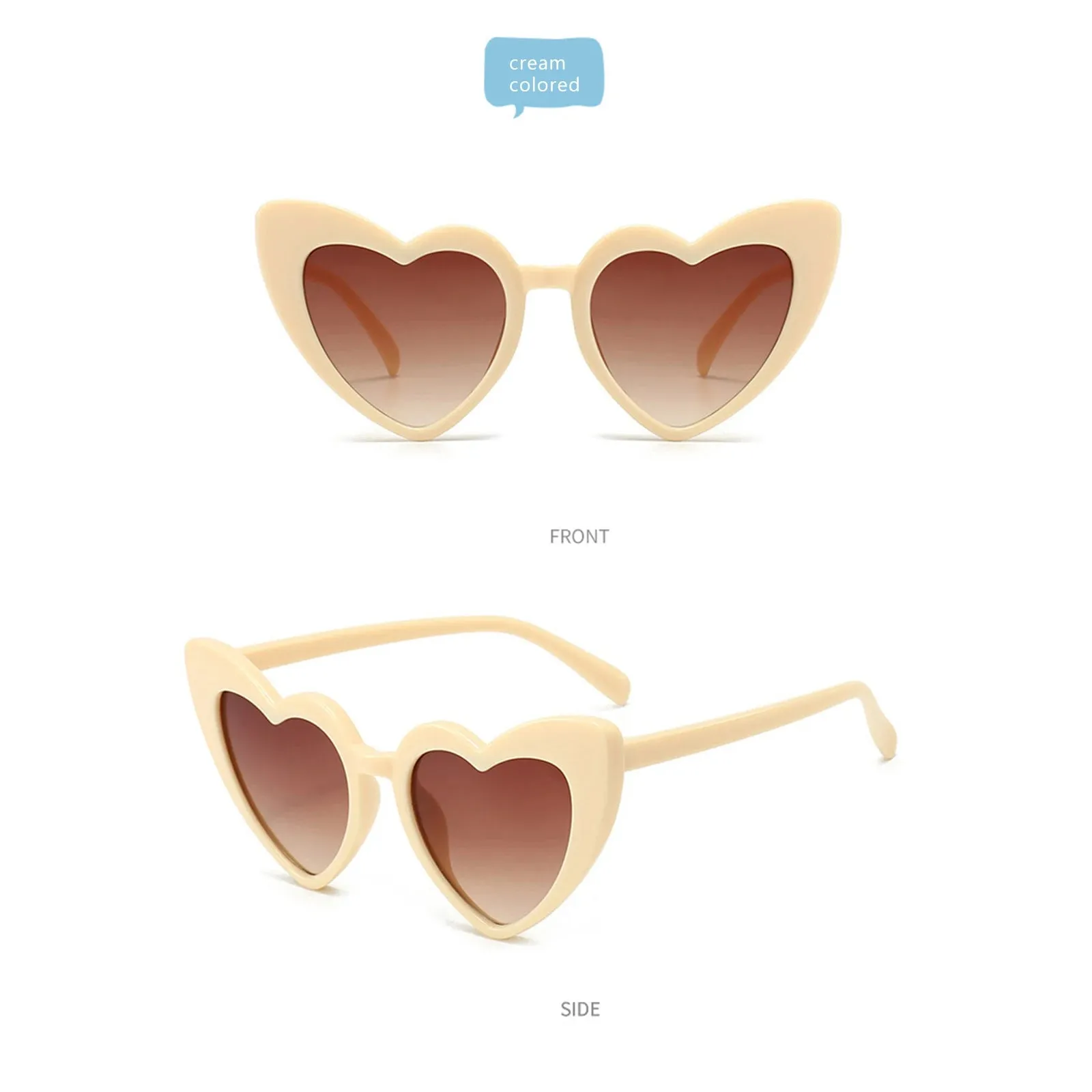 2023-01-05 Lioraitiin Family Matching Sunglasses Lightweight Heart Sun Protection Glasses for Adults Toddler Outdoor Beach