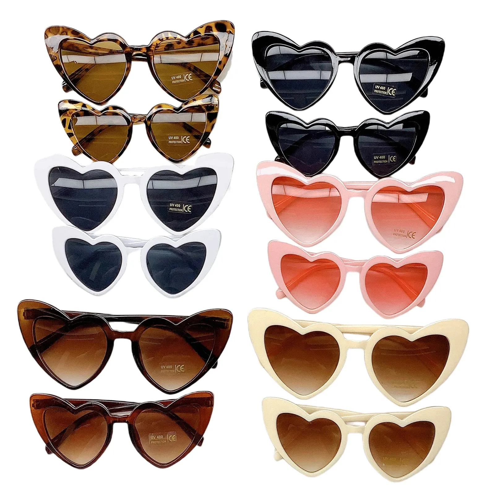 2023-01-05 Lioraitiin Family Matching Sunglasses Lightweight Heart Sun Protection Glasses for Adults Toddler Outdoor Beach