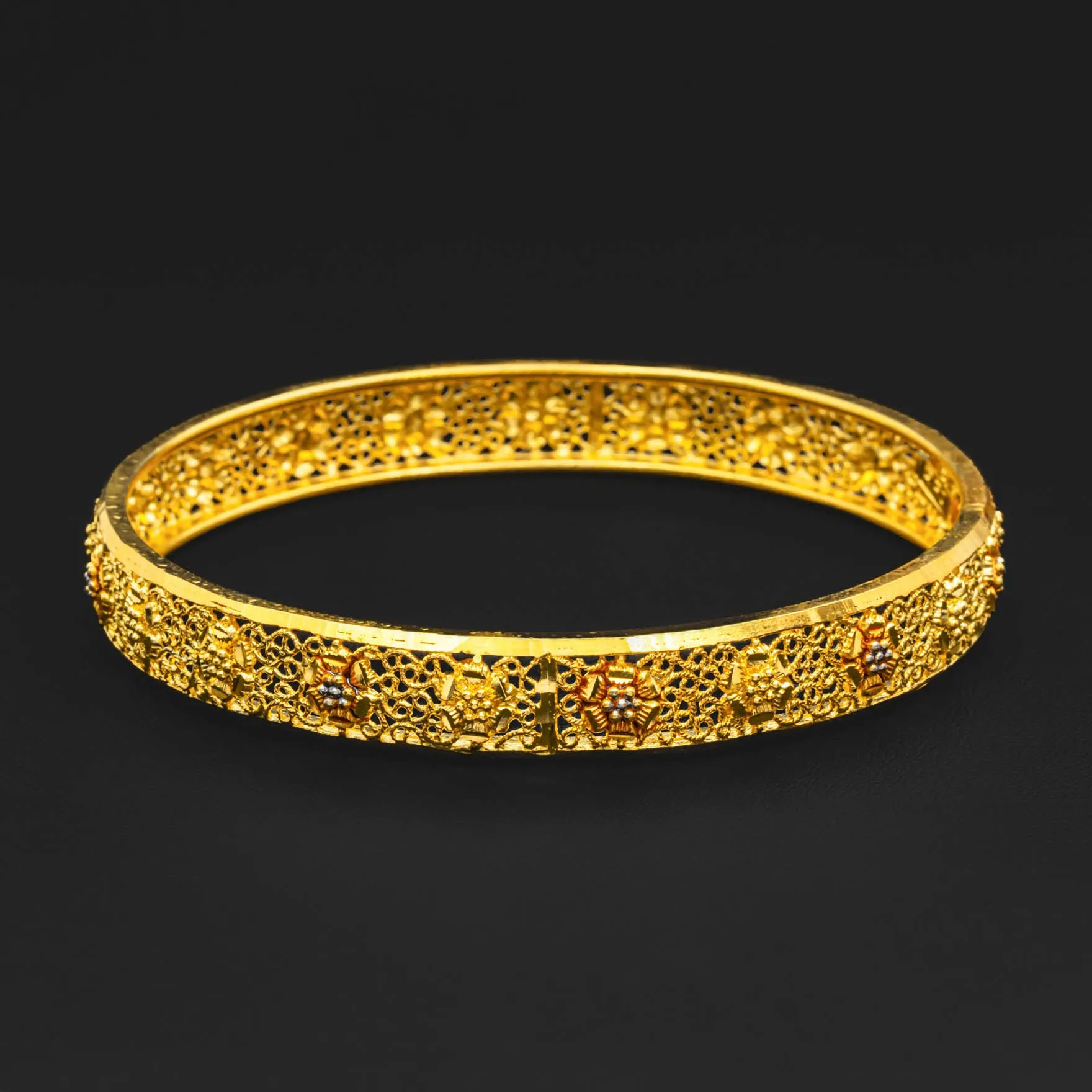 24ct Heavy Gold Plated Enamel Bangle PEB1-032
