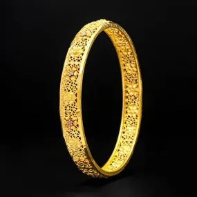24ct Heavy Gold Plated Enamel Bangle PEB1-032