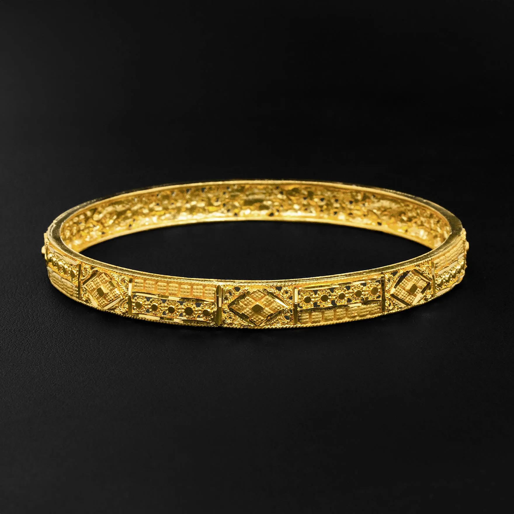 24ct Heavy Gold Plated Sunheri Bangle PGB78-022