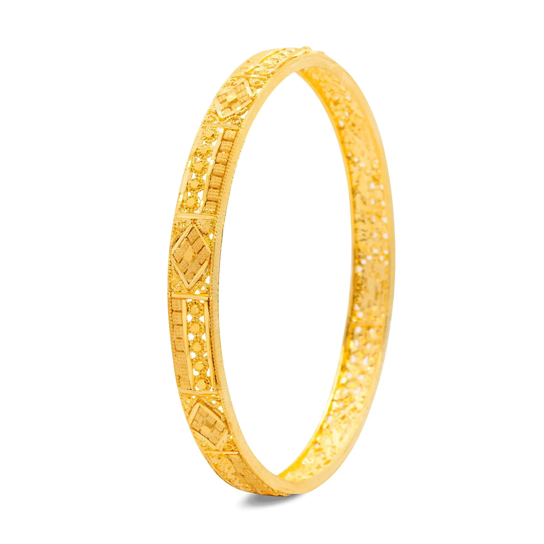 24ct Heavy Gold Plated Sunheri Bangle PGB78-022