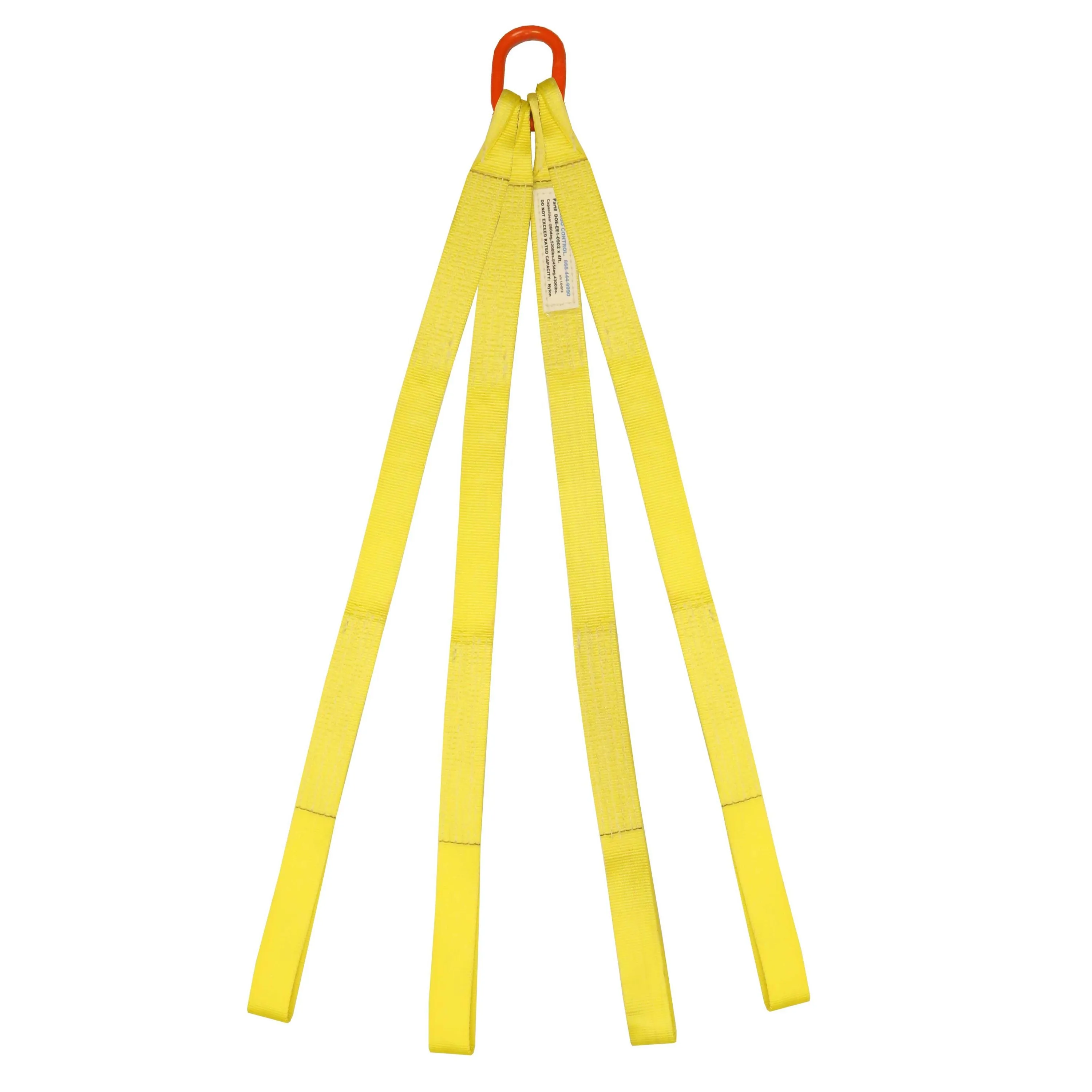 2"x12' (1 ply) Quad Leg Nylon Sling w/ Master Link & Sewn Loop