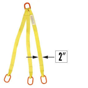 2"x7' (2 ply) Triple Leg Nylon Sling w/ Master Link Both Ends