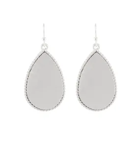 30mm Silver Teardrop Earrings