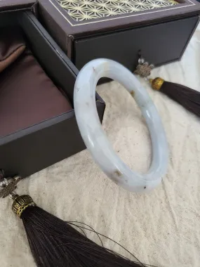 56mm Lavender Jadeite Grade A Bangle Natural Burma Jade Purple [LAVENDER DREAMS COLLECTION]