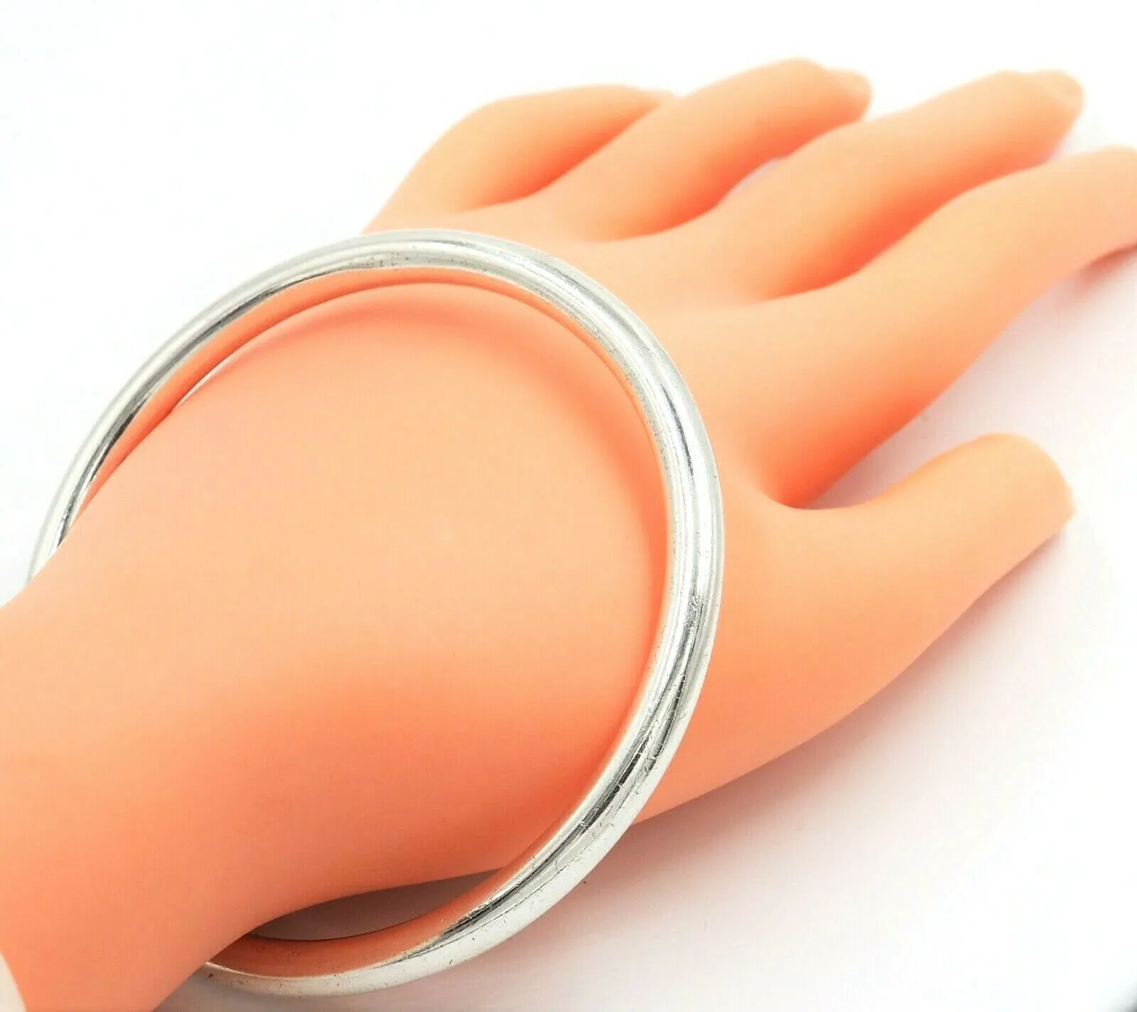 925 Sterling Silver Unisex Round Bangle