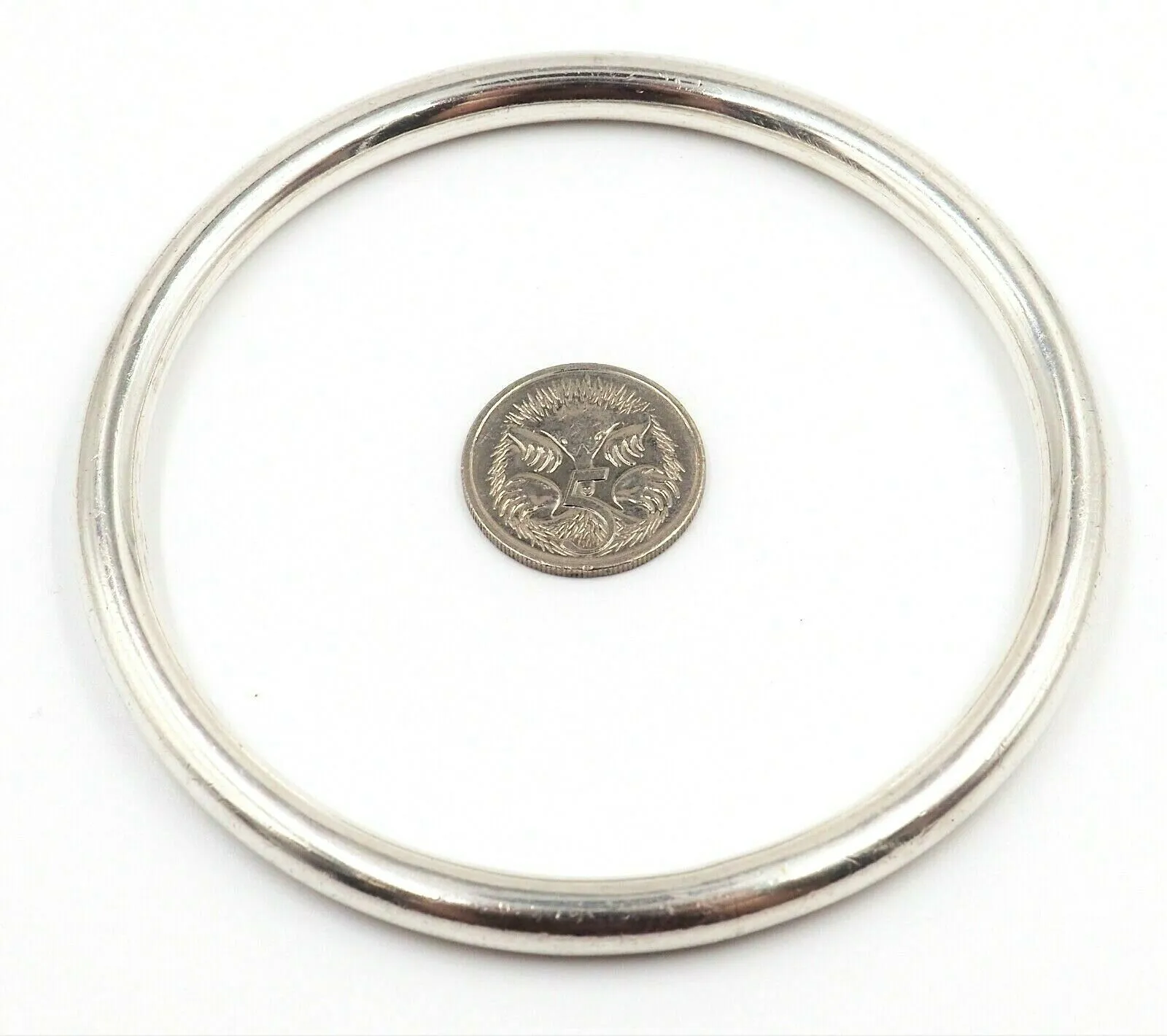 925 Sterling Silver Unisex Round Bangle