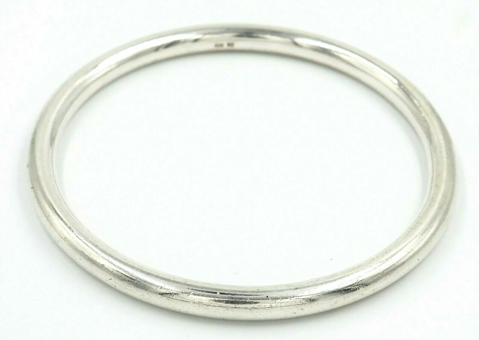 925 Sterling Silver Unisex Round Bangle