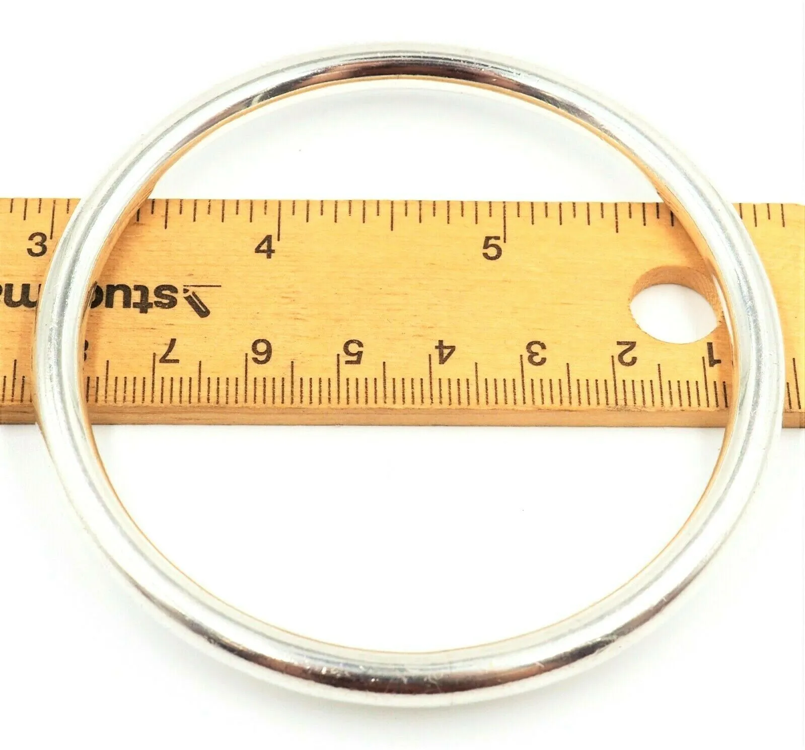 925 Sterling Silver Unisex Round Bangle