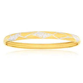 9ct Lovely Yellow Gold Silver Filled Bangle
