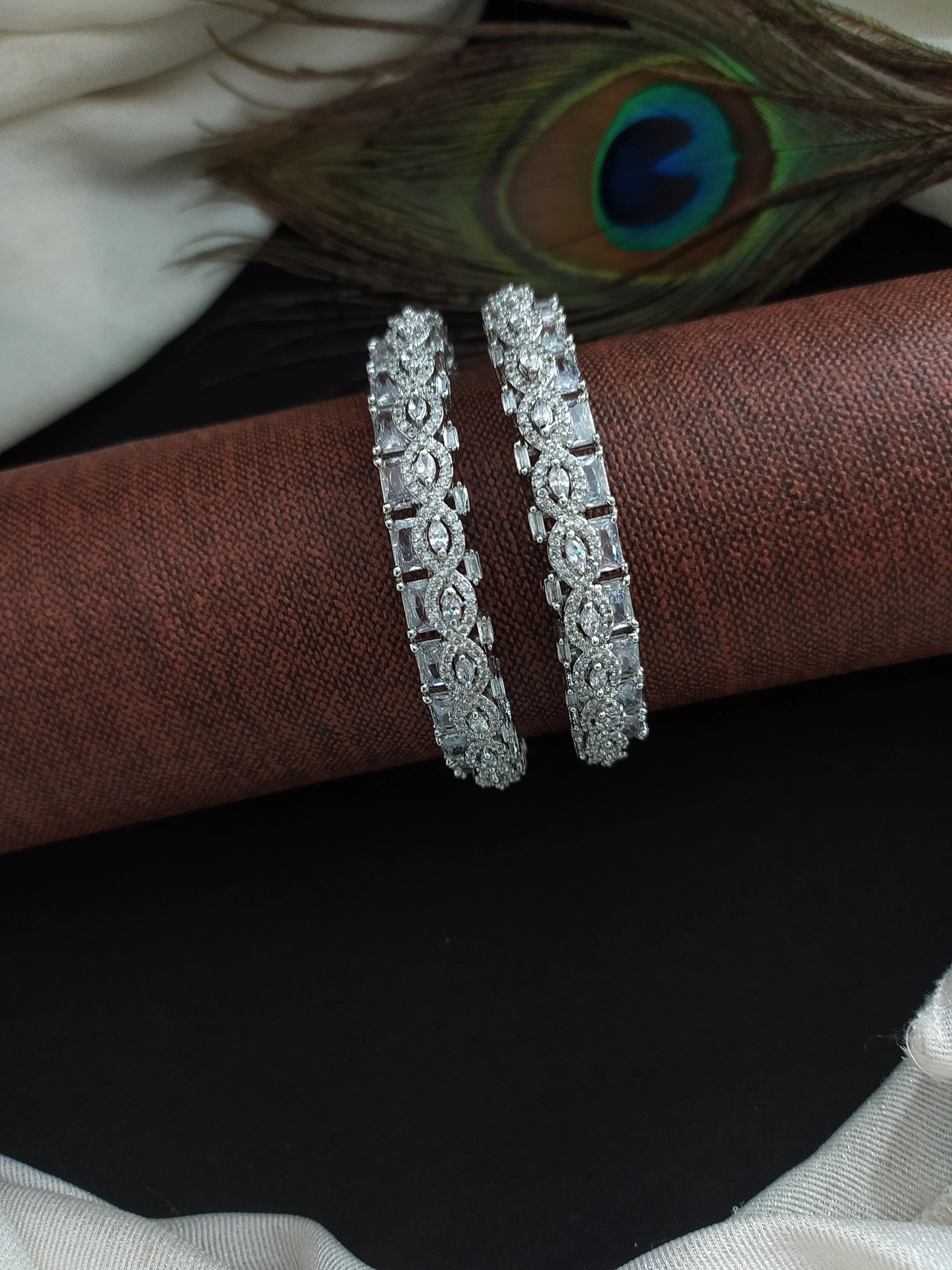 Alluring Designer Zircon Bangle Set