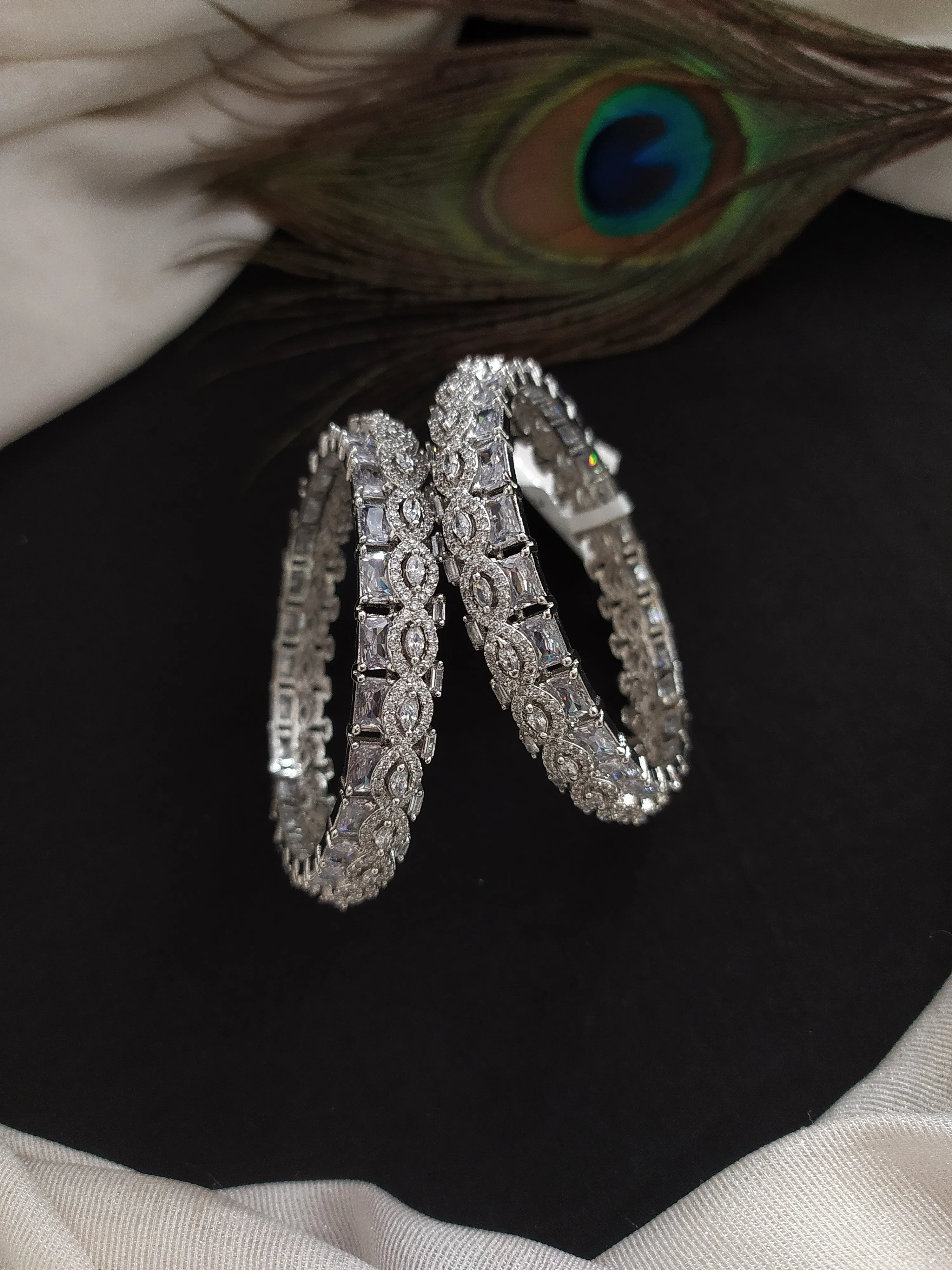 Alluring Designer Zircon Bangle Set