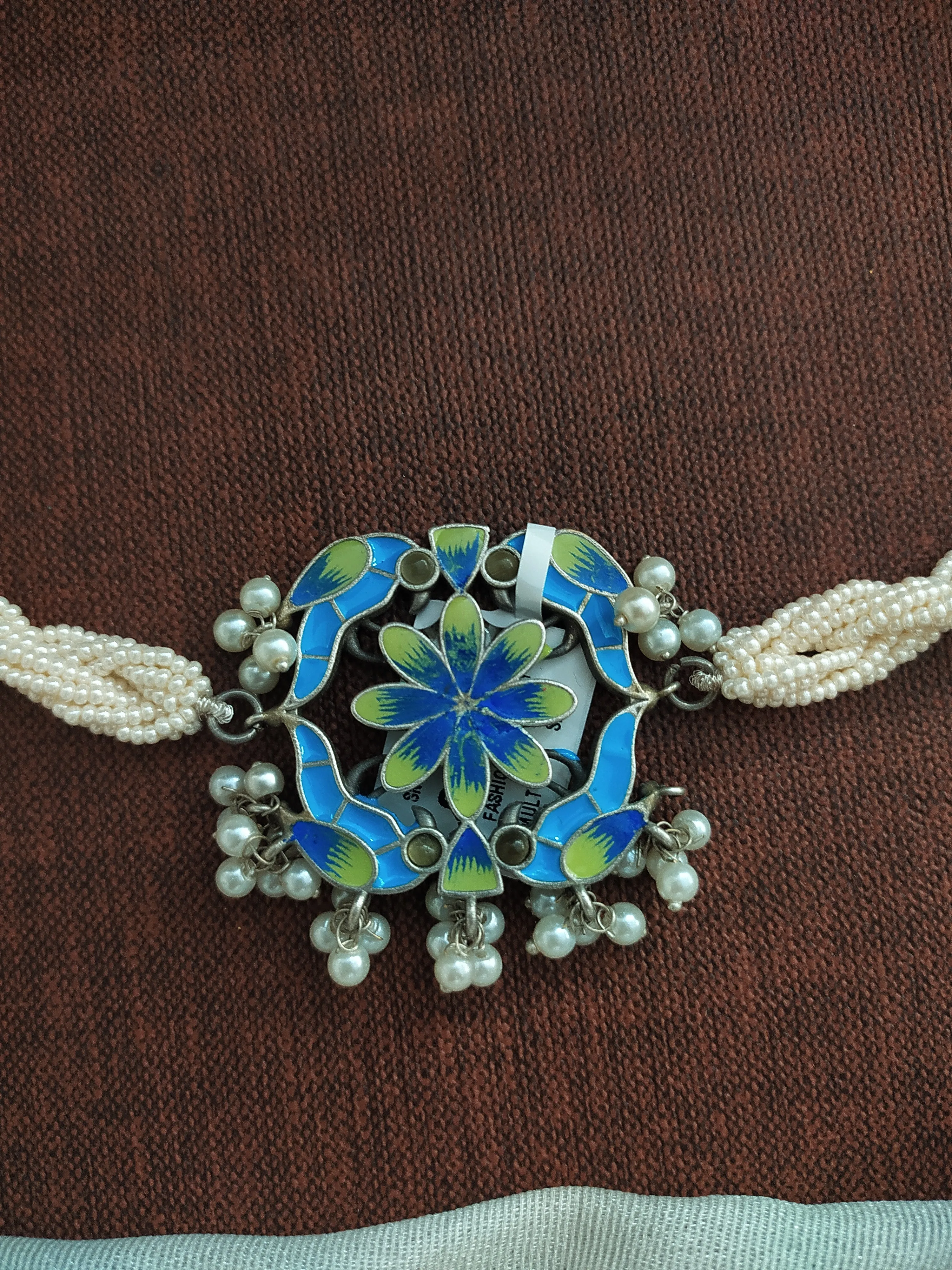Amazing Oxidised Kundan & Pearl Choker Set for Women