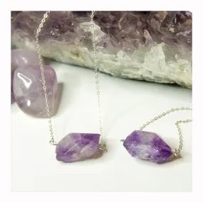 Amethyst Bar Necklace