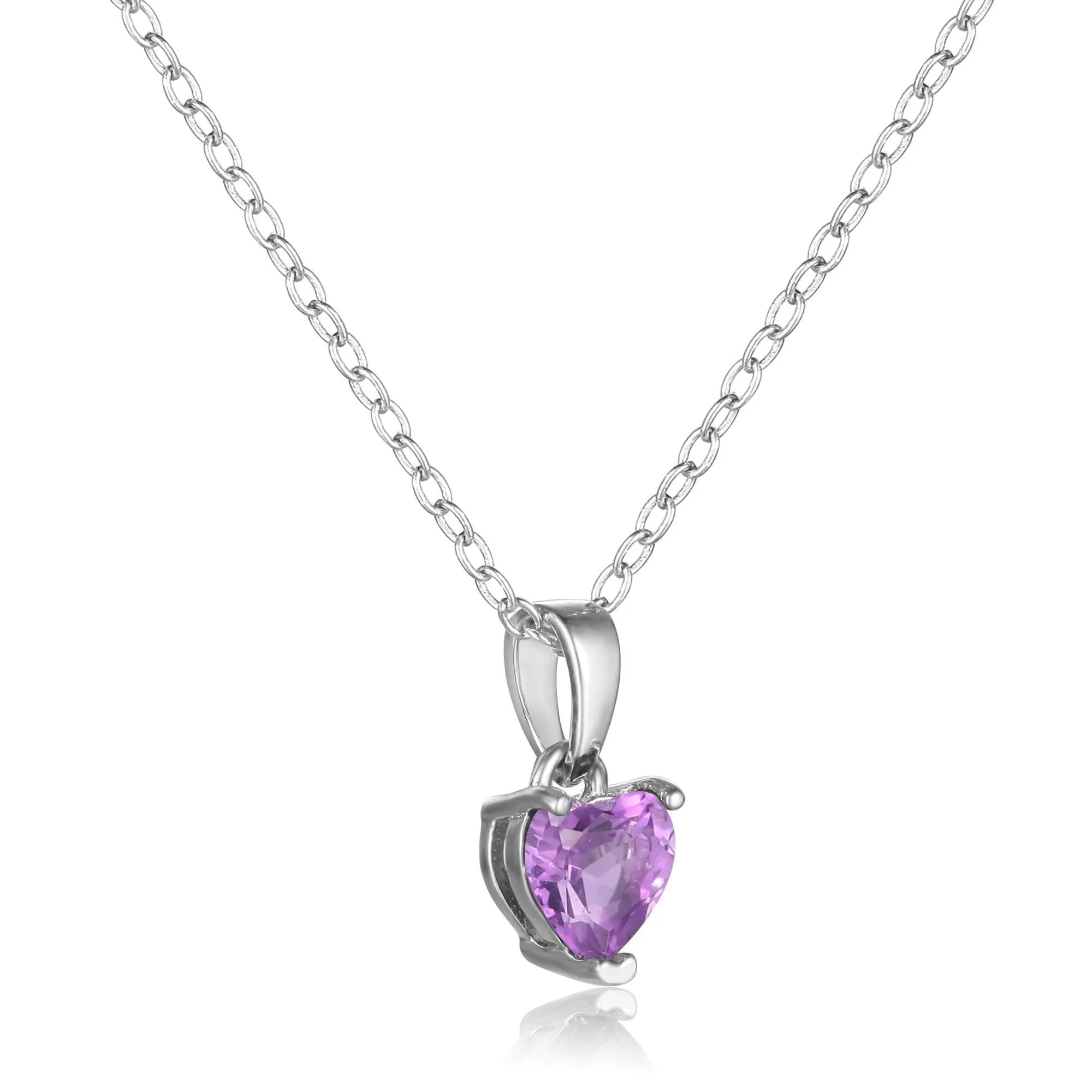 Amethyst Heart Necklace