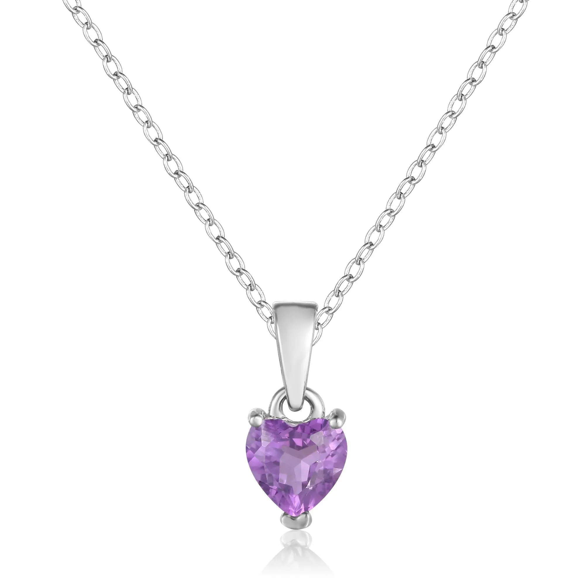 Amethyst Heart Necklace