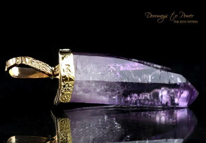 Amethyst Light Language Pendant Sunken Record Keepers™ 22k