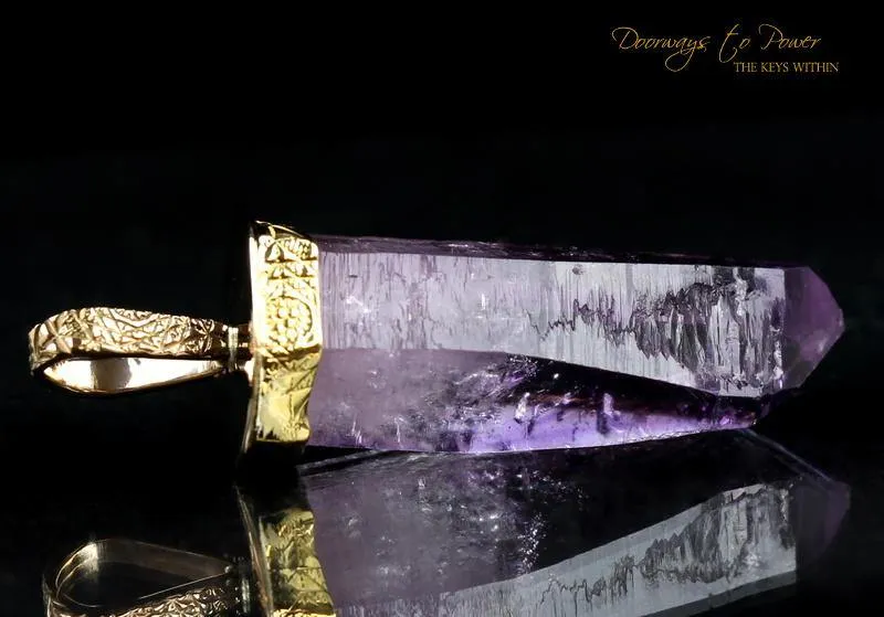 Amethyst Light Language Pendant Sunken Record Keepers™ 22k