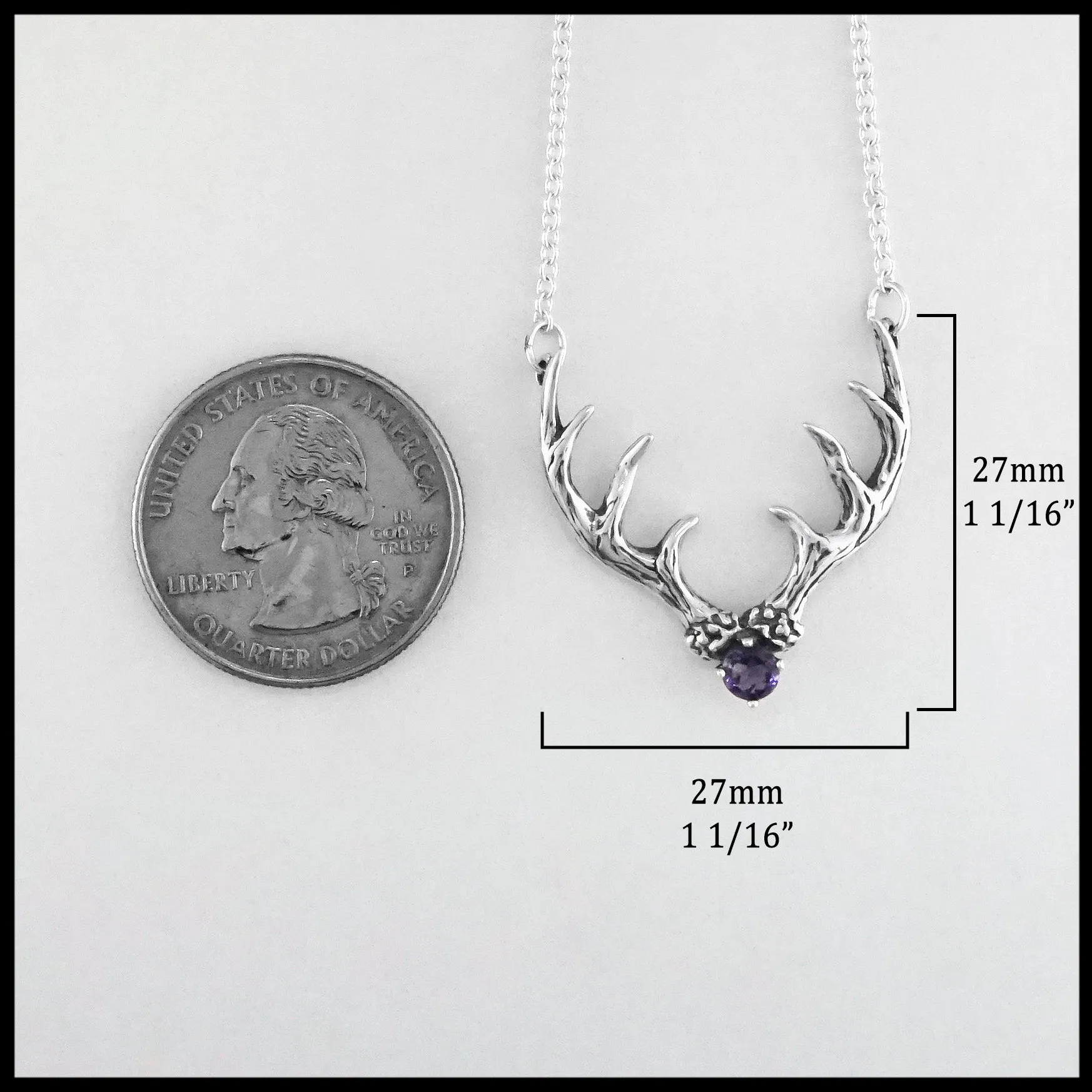 Antler Gemstone Pendant