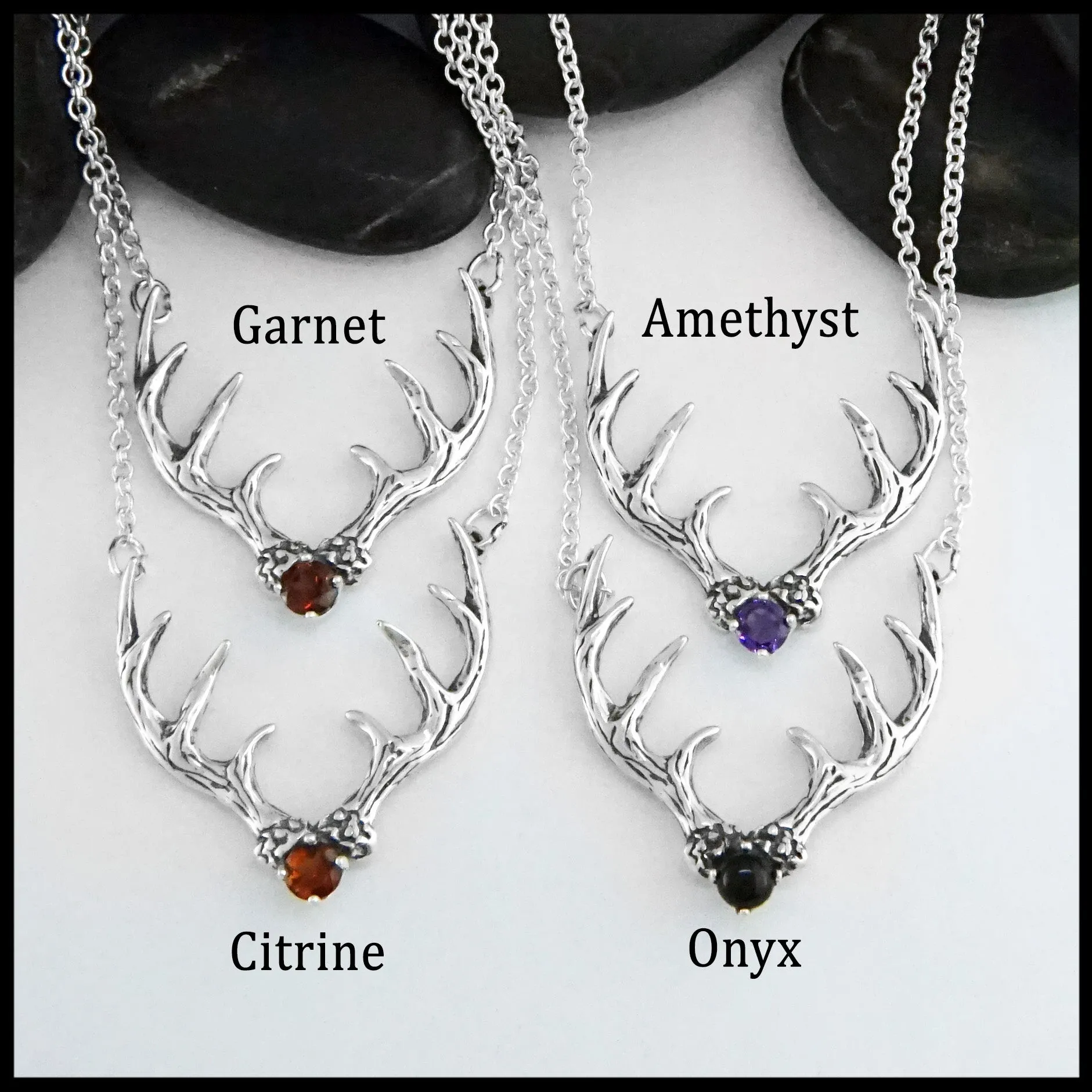 Antler Gemstone Pendant