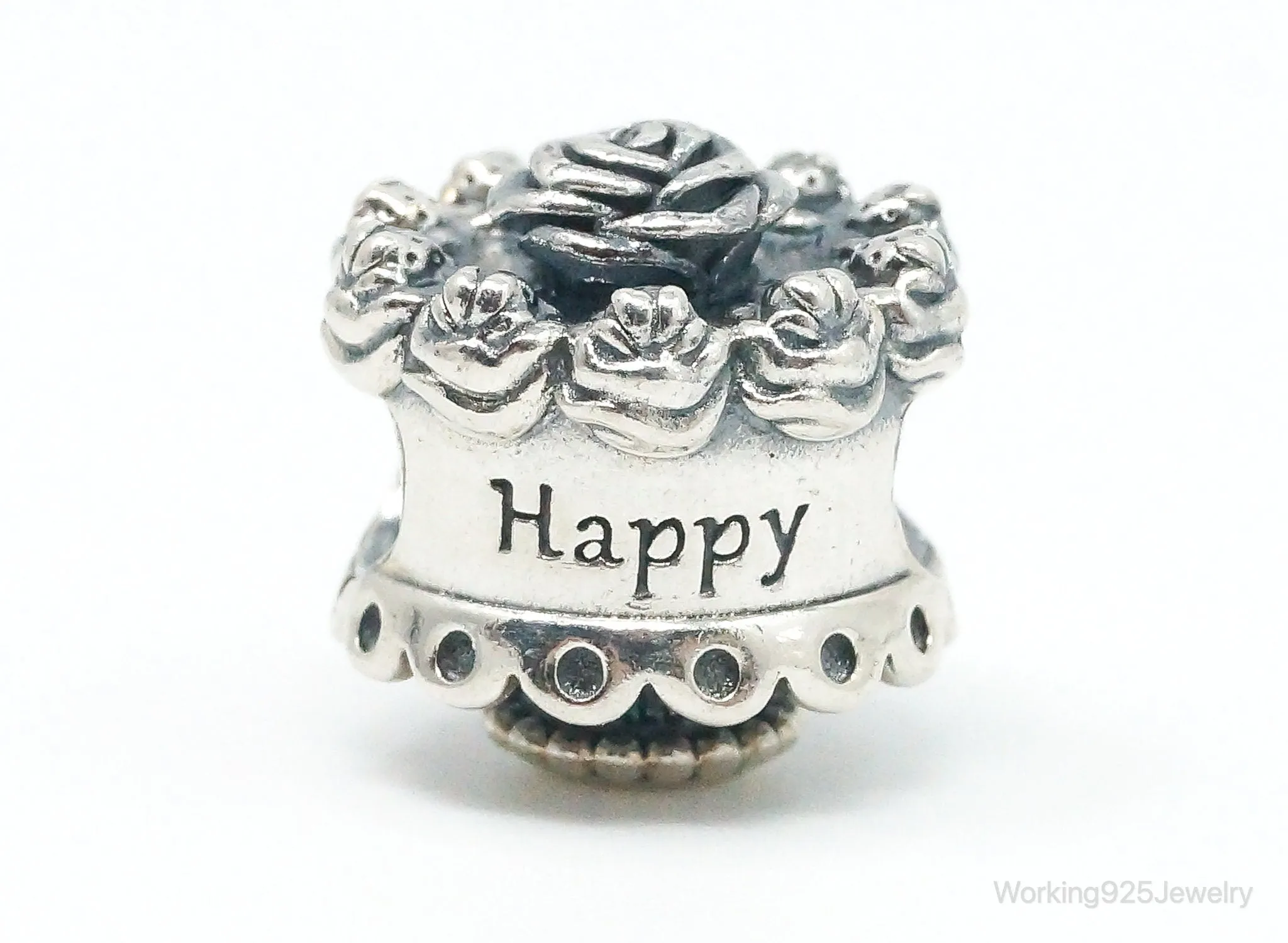Authentic Pandora ALE Happy Birthday Cake Sterling Silver Charm