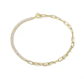 Baguette Chain Link Toggle Necklace