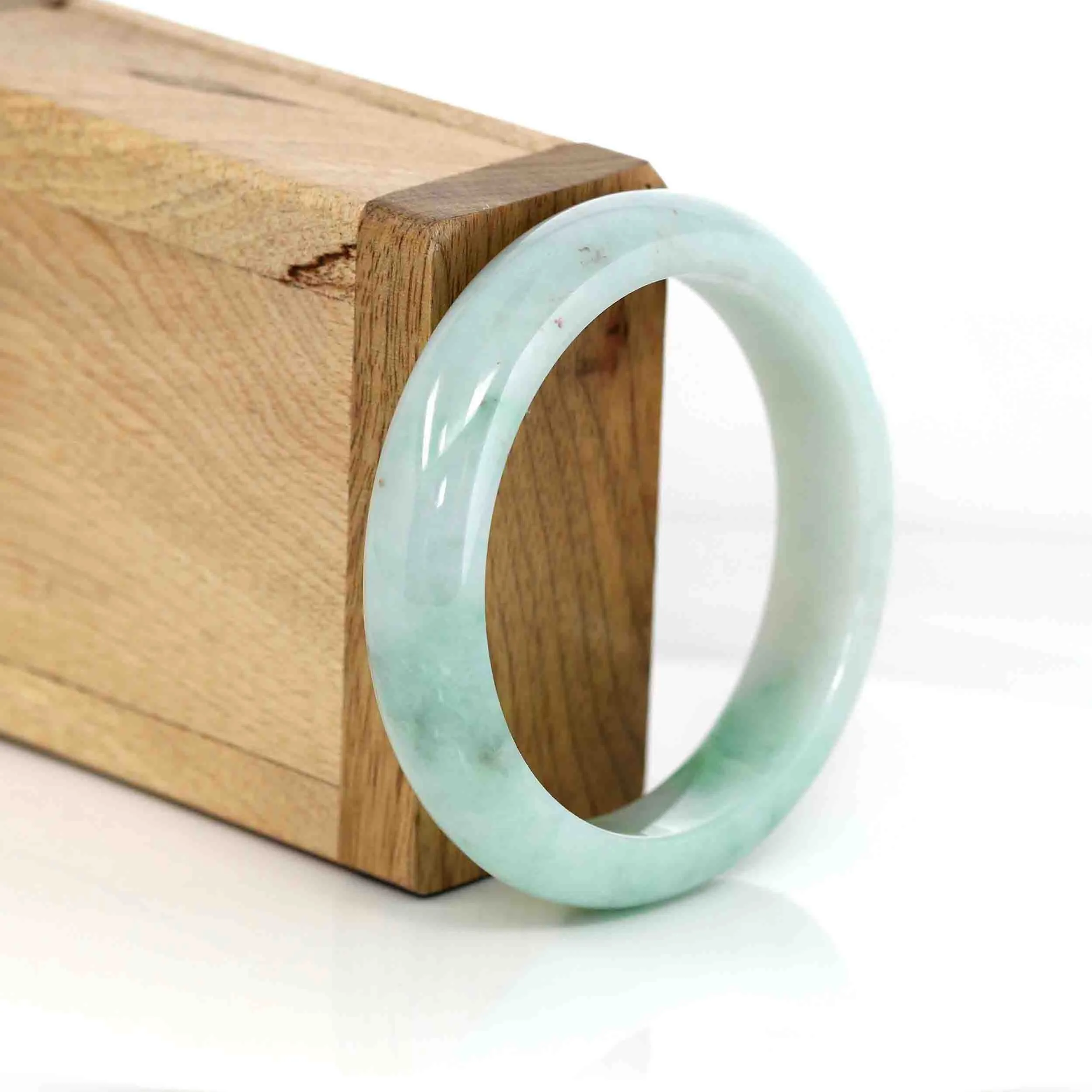 Baikalla Classic Real Jade Jadeite Bangle Bracelet ( 53.38 mm )#340
