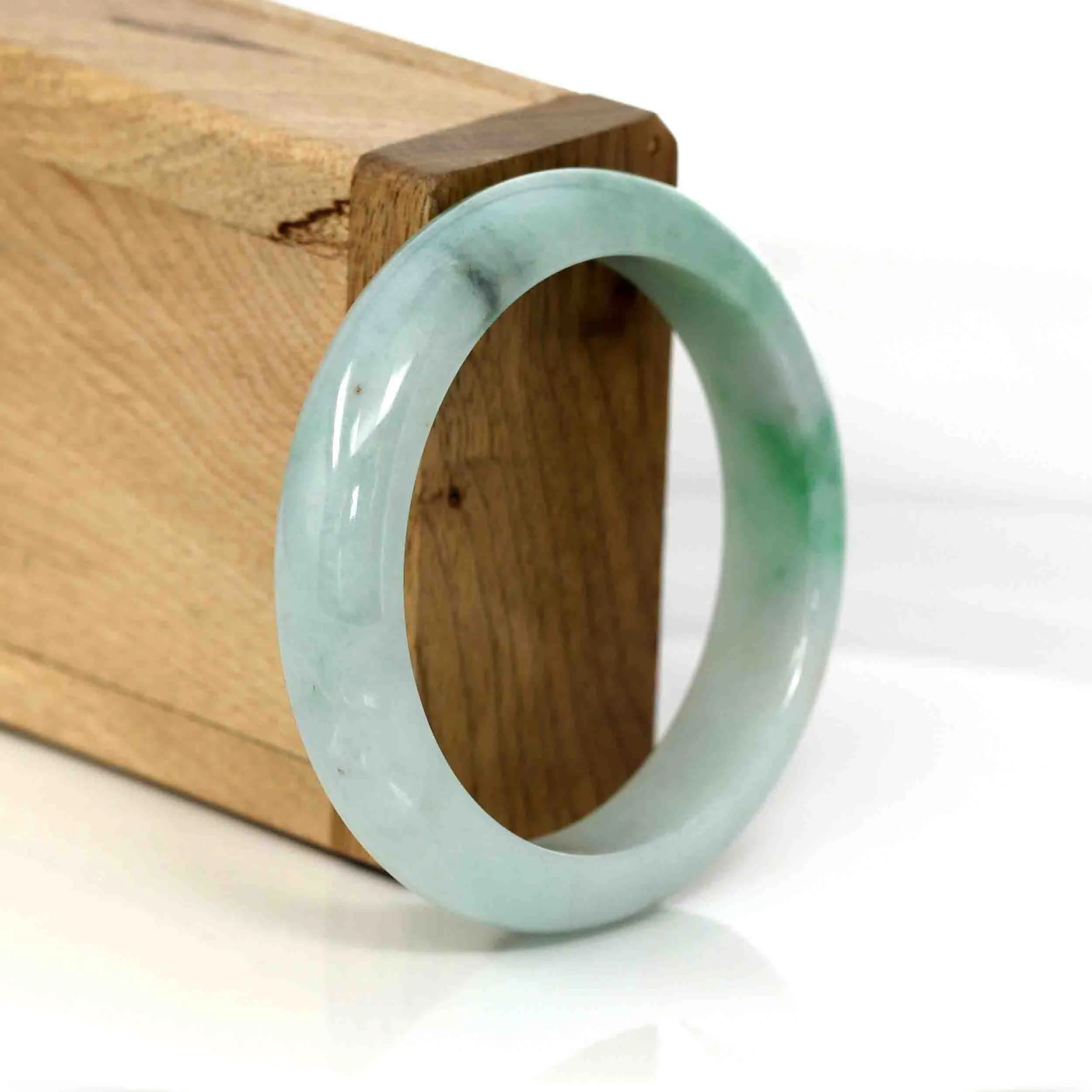 Baikalla Classic Real Jade Jadeite Bangle Bracelet ( 53.38 mm )#340